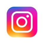 Ícone do instagram de logotipo de distintivo moderno _ Vetor Premium